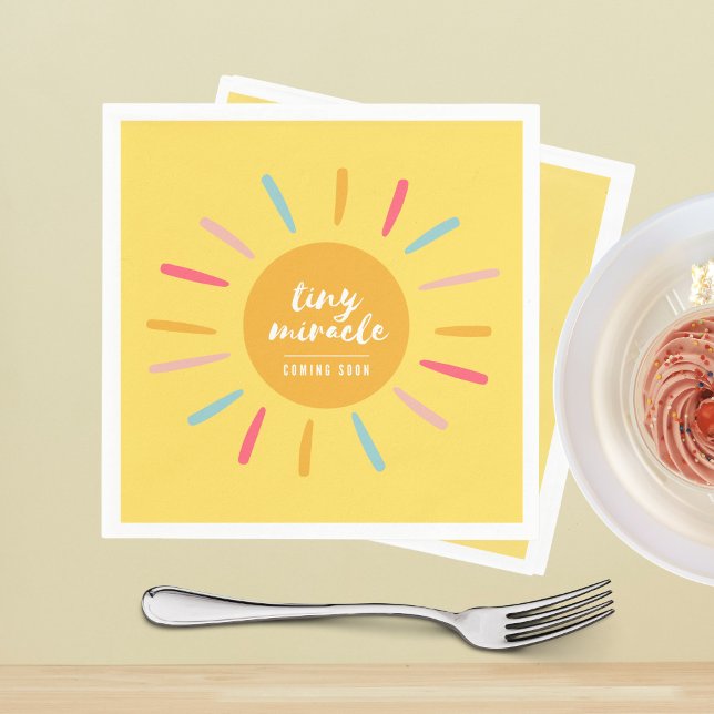 Papier Napkins, winziges Wunder Babydusche Gelbe S Serviette (Von Creator hochgeladen)