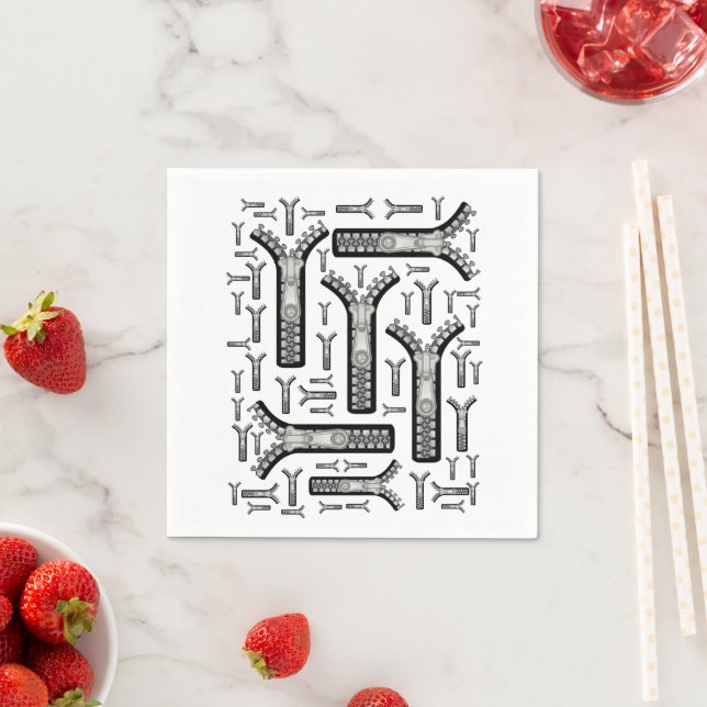 Papier Napkins, Zipper Serviette (Beispiel)