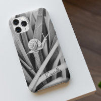 Papier-Origami-Schnecke im Gras-Monogramm