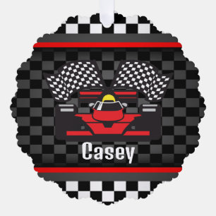 Papier-Ornament-Karte für Rennwagen Ornament Karte