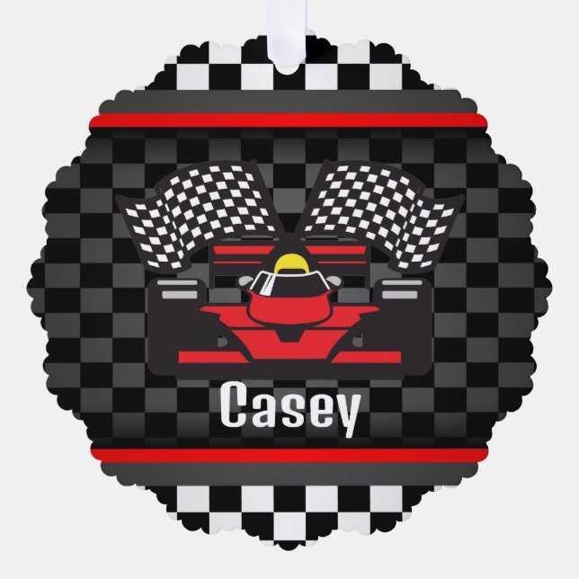 Papier-Ornament-Karte für Rennwagen Ornament Karte (Vorderseite)