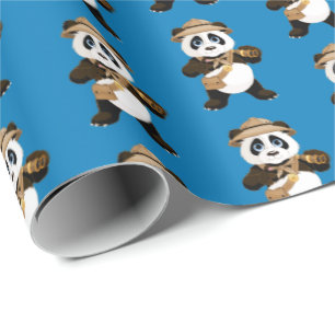 Papier-Panda-Bär umhüllen Geschenkpapier