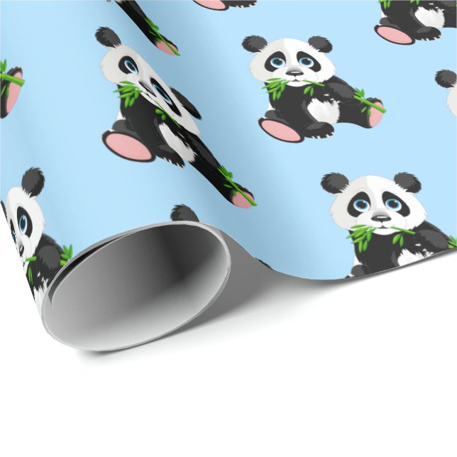 Papier-Panda-Bär umhüllen Geschenkpapier (Rolleneckpunkt)