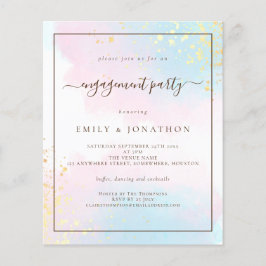 PAPIER | Pink Aquamarin Watercolor Engagement Part
