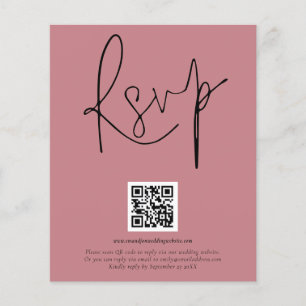 PAPIER   QR Code Script Wedding Dusty Rose UAWG