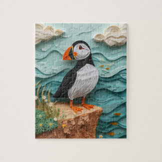 Papier-Quilling des Atlantik-Papageitauchers Puzzle