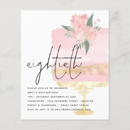 PAPIER | Rosa Gold Geburtstagskuchen 80. Party Ein