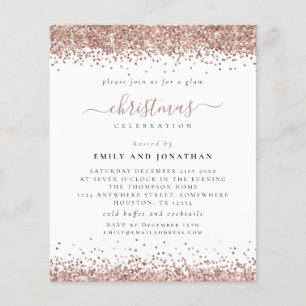 PAPIER   Rose Gold Glitzer Weihnachtsfest Party Ei