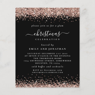 PAPIER Rose Gold Glitzer Weihnachtsschwarz Einla