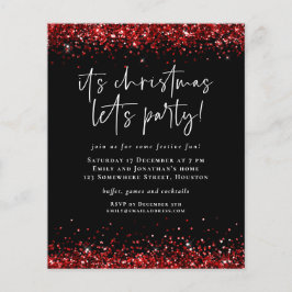 PAPIER | Roter Glitzer Weihnachten Lasse Party Ein