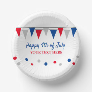 Papier-Schale für Happy 4th of July-Feierparty Pappteller