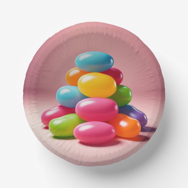 Papier-Schalen (Jellybeans) Pappteller (Vorderseite)
