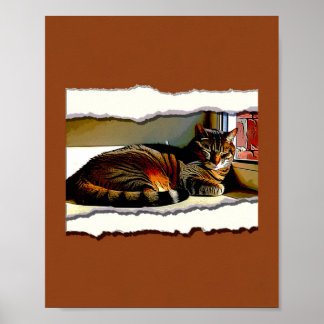 Papier-Scherenschnitt-Ruhehaus-Kunstposter Poster