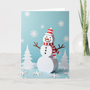 Papier-Schneemann-Weihnachtsfreude-Karte Karte