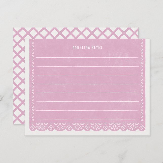 Papier schneiden Banner Stationery - Lilac Einladung (Vorne/Hinten)