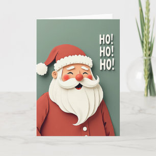 Papier-Schnitt-Weihnachtskarte mit fröhlichem Sant Karte