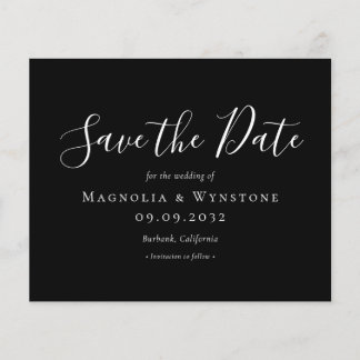 PAPIER Schwarze Hochzeit Save The Date
