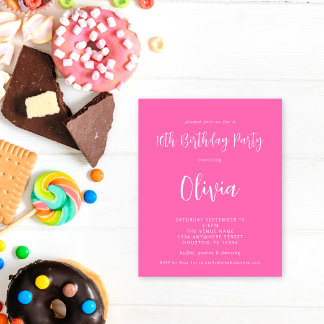 PAPIER | Script Hot Pink 10. Geburtstagsparty