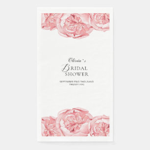 Papier-Serviette Brautparty Pfingstrosen Serviette