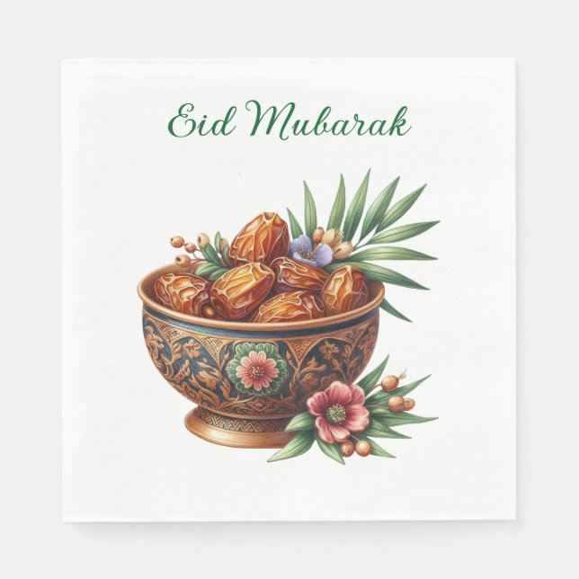 Papier-Serviette-Eid Mubarak Tischdekoration Serviette (Vorderseite)