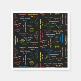 Papier-Servietten 27. Oktober Geburtstag Serviette