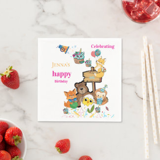 Papier Servietten, Alles Gute zum Geburtstag Fuchs Serviette
