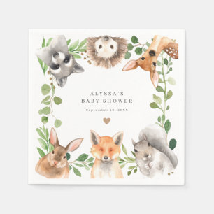 Papier-Servietten für Baby-Party mit Waldtieren Serviette
