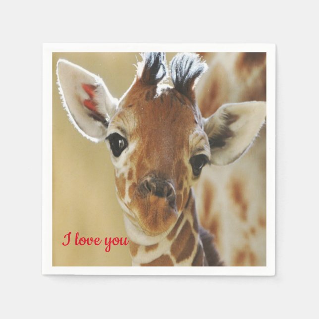 Papier Servietten Giraffe (Vorderseite)
