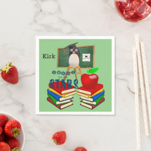 Papier Servietten, Schulbücher Penguin Apple Serviette