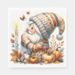 Papier-Servietten Thanksgiving Gnom Serviette