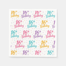 Papier-Servietten zum 16. Geburtstag, Sweet 16 Par Serviette