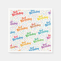 Papier-Servietten zum 2. Geburtstag, zweite Geburt