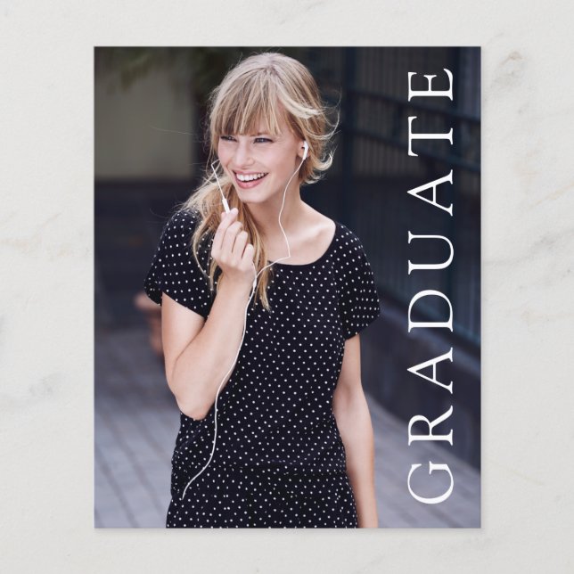 PAPIER Sie tat es Foto Abschluss Ankündigung (Vorne)