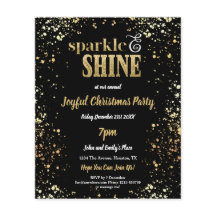 PAPIER Sparkle Shine Gold Black Christmas Party