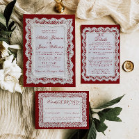 Papier-Spitze-Burgund-Altes-Geld-Doily-Foto-Hochze