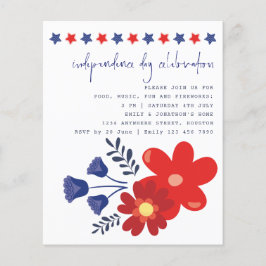 PAPIER | Stars Florals Unabhängigkeitstag Einladen