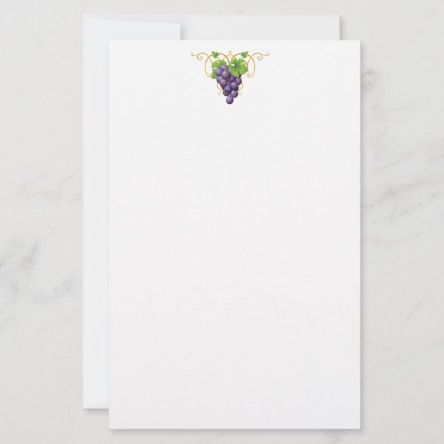 Papier-Stationierungstrauben Briefpapier (Vorderseite)