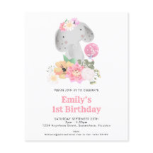 PAPIER | Sweet Elephant Einladung zum ersten Gebur