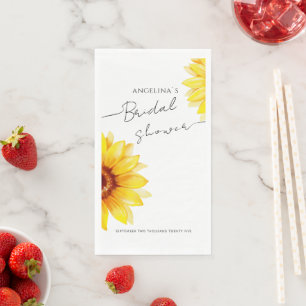 Papier-Taschentuch-Brautparty Sonnenblume Serviette