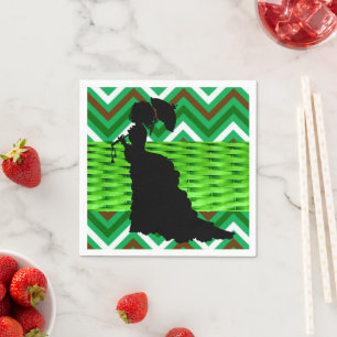 Papier-Taschentücher, Afrikanerin Grün Serviette