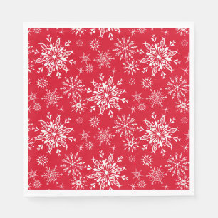 Papier-Taschentücher - Feiertags-Schneeflocken Serviette