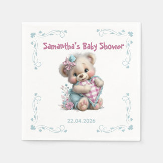 Papier-Taschentücher Teddy-Bär-Baby-Party  Serviette