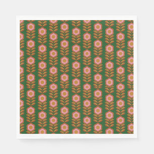 Papier-Taschentücher - Vintage-Blumenmuster auf Gr Serviette