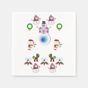 Papier-Taschentücher Weihnachten Serviette