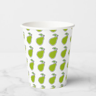 Papier-Tassen mit Birnen Pappbecher