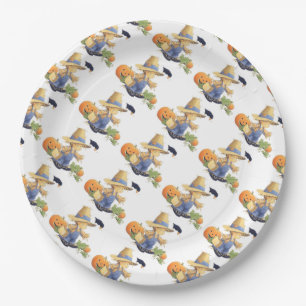 Papier-Teller 9"/Zwei-Halloween-Skelette Pappteller