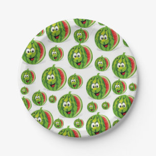 Papier Teller Wassermelonen