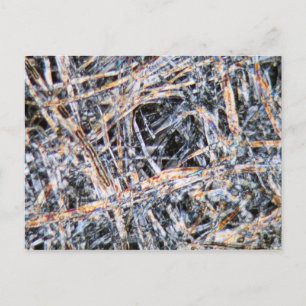 Papier unter dem Mikroskop Postkarte