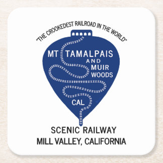 Papier-Unterleger Schrägste Eisenbahn Mt Tamalpais Rechteckiger Pappuntersetzer