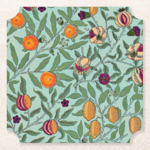 PAPIER UNTERSETZER: WILLIAM MORRIS : POMEGRANATE UNTERSETZER